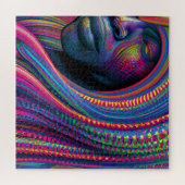 Raak mijn Haar Black Melanin Afro Queen Crown niet Legpuzzel (Horizontaal)