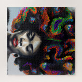 Raak mijn Haar Black Melanin Afro Queen Crown niet Legpuzzel (Horizontaal)