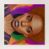 Raak mijn Haar Black Melanin Afro Queen Crown niet Legpuzzel (Horizontaal)