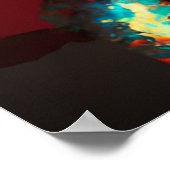 Raak mijn Haar Black Melanin Afro Queen Crown niet Poster (Hoek)