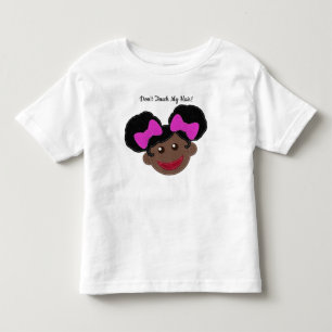 Raak mijn haar niet aan   Afro Puffs Girl Cute Kinder Shirts