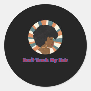 Raak mijn haar niet aan ronde sticker