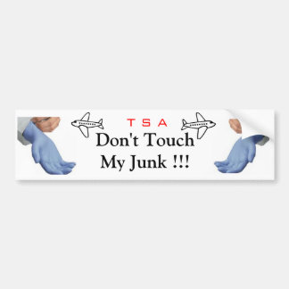 Raak mijn junk niet aan bumpersticker
