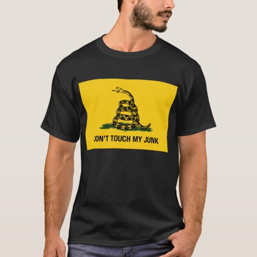 raak mijn junk niet aan t-shirt (Voorkant)