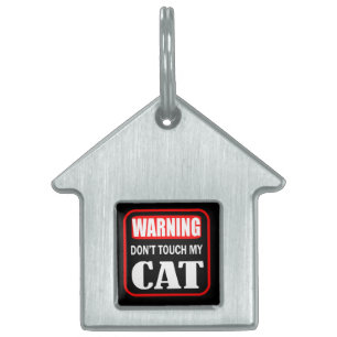 Raak mijn kat niet aan huisdieren naamplaatje