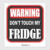 Raak mijn koelkast niet aan sticker (Vel)