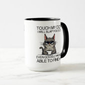 Raak mijn koffie aan en ik zal je slaan mok (Voorkant rechts)