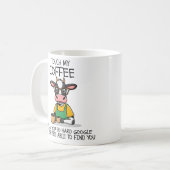 Raak mijn koffie aan, ik sla je zo hard, grappige  koffiemok (Voorkant links)