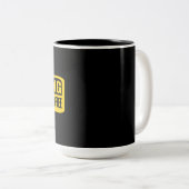 Raak mijn koffie niet aan tweekleurige koffiemok (Voorkant rechts)