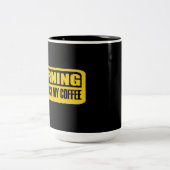 Raak mijn koffie niet aan tweekleurige koffiemok (Center)