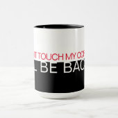 'Raak mijn koffie niet aan' WightRed Text Half Bla Mok (Midden)