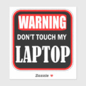 raak mijn laptop niet aan sticker (Vel)