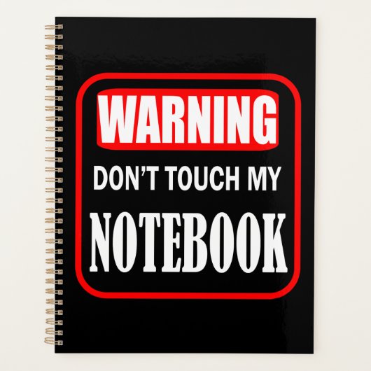 raak mijn notitieboek niet aan (Voorkant)
