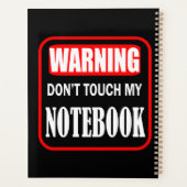 raak mijn notitieboek niet aan (Achterkant)
