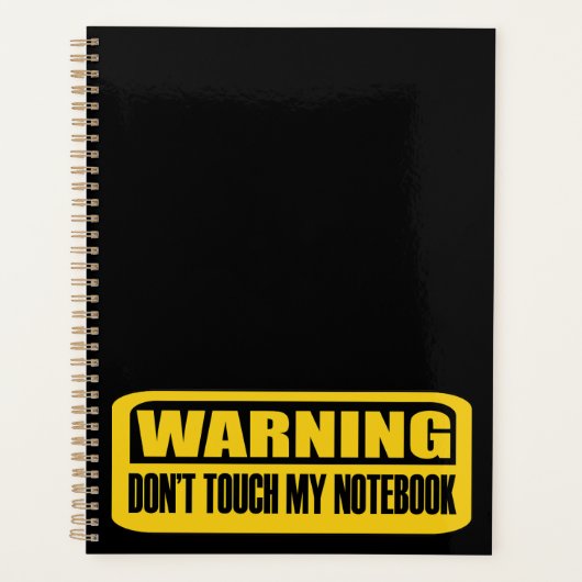 raak mijn notitieboek niet aan (Voorkant)
