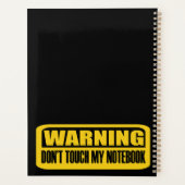raak mijn notitieboek niet aan (Achterkant)