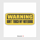 Raak mijn notitieboek niet aan sticker (Vel)