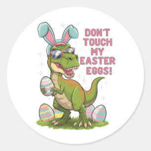 Raak mijn paaseieren niet aan ronde sticker