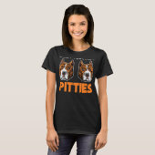 Raak mijn Pitties Grappige Pitbull Dog Bully Bree T-shirt (Voorkant volledig)