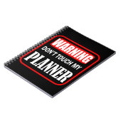 raak mijn planner niet aan notitieboek (Linkerzijde)