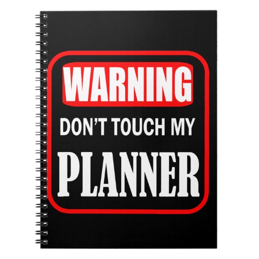 raak mijn planner niet aan notitieboek (Voorkant)