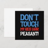 Raak mijn Red Hair Redhead Ginger Redhead Gif niet Kaart (Voorkant / Achterkant)