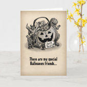 Raak mijn snoep niet | Halloween Kaart (Gele Bloem)