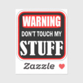 Raak mijn spullen niet aan sticker (Vel)
