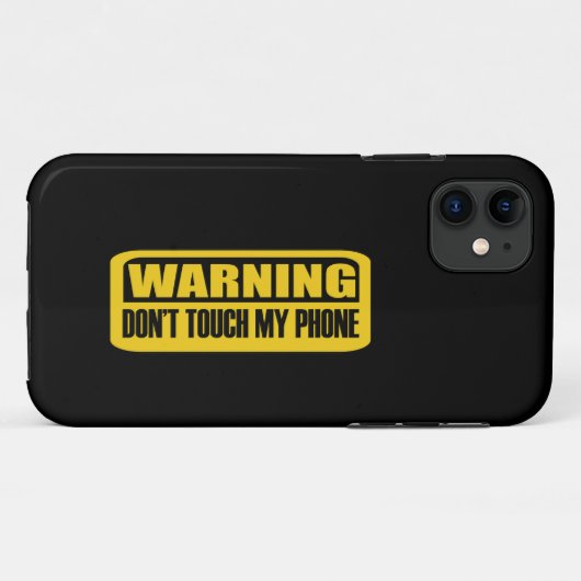 Raak mijn telefoon niet aan Case-Mate iPhone case (Achterkant (horizontaal))