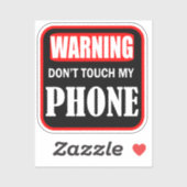 Raak mijn telefoon niet aan sticker (Vel)
