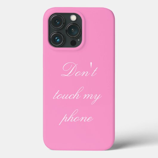 Raak mijn telefoon niet aan - wit op roze - iPhone Case-Mate iPhone Case (Achterkant)