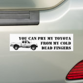 Raak mijn Toyota           niet aan... Bumpersticker (Op auto)