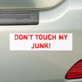Raak mijn troep niet aan! bumpersticker (Op auto)
