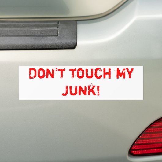 Raak mijn troep niet aan! bumpersticker (Op auto)