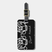 Raak mijn vriend niet aan bagagelabel (Voorkant verticaal)