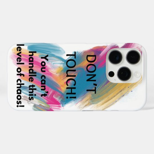 Raak niet aan Case-Mate iPhone case (Achterkant (horizontaal))