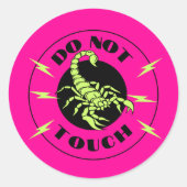 Raak niet aan ronde sticker (Voorkant)