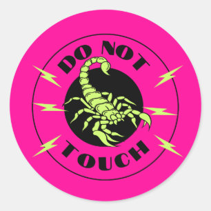 Raak niet aan ronde sticker