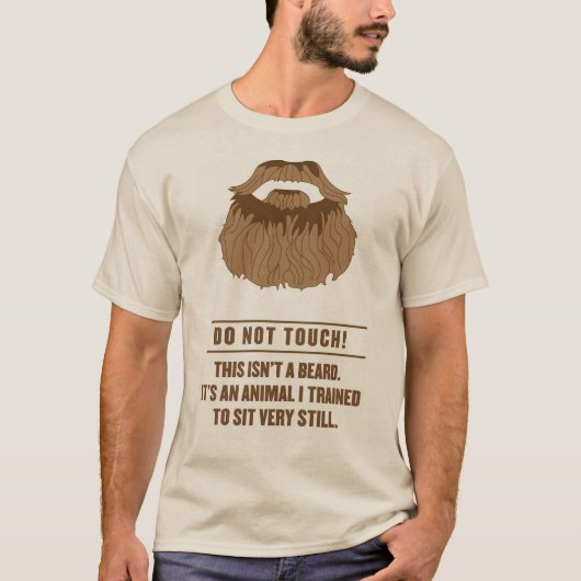 Raak niet baard aan! t-shirt (Voorkant)