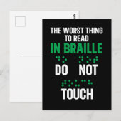 Raak niet schimmel erger aan dan lezen in braille briefkaart (Voorkant / Achterkant)