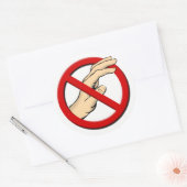 Raak ronde Sticker niet aan (Envelop)