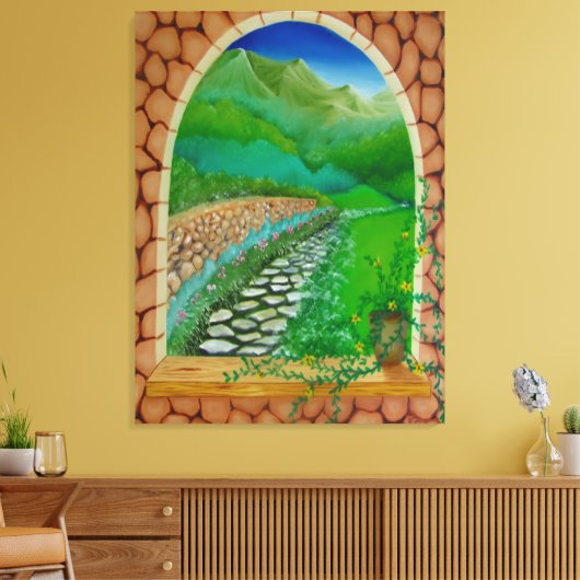 Raam Canvas Afdruk (Insitu (Woonkamer))