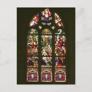 Raam die de baptisme van Christus schildert, 1490 Briefkaart