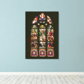 Raam die de baptisme van Christus schildert, 1490 Canvas Afdruk (Insitu (Houten vloer))