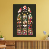 Raam die de baptisme van Christus schildert, 1490 Canvas Afdruk (Insitu (Woonkamer))