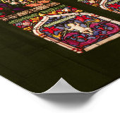 Raam die de baptisme van Christus schildert, 1490 Poster (Hoek)