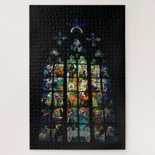 Raam in de Sint-Vituskathedraal van Alphonse Mucha Legpuzzel