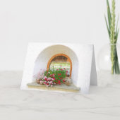 raam met bloemen kaart (Voorkant)