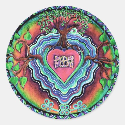 Raam naar het hart Mandala Sticker (Voorkant)