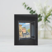 Raam naar Italië Briefkaart (Staand voorkant)